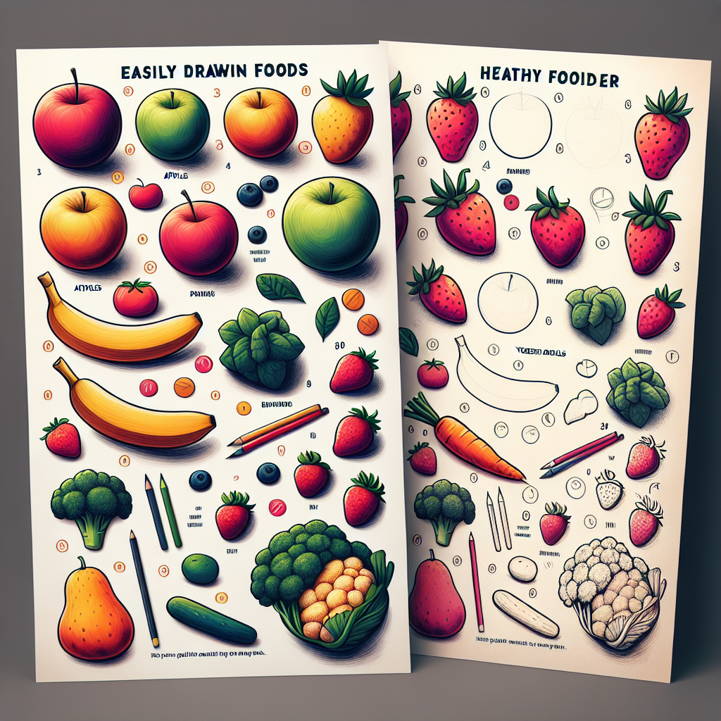 Poster Kreatif: Makanan Sehat yang Mudah Digambar untuk Pemula